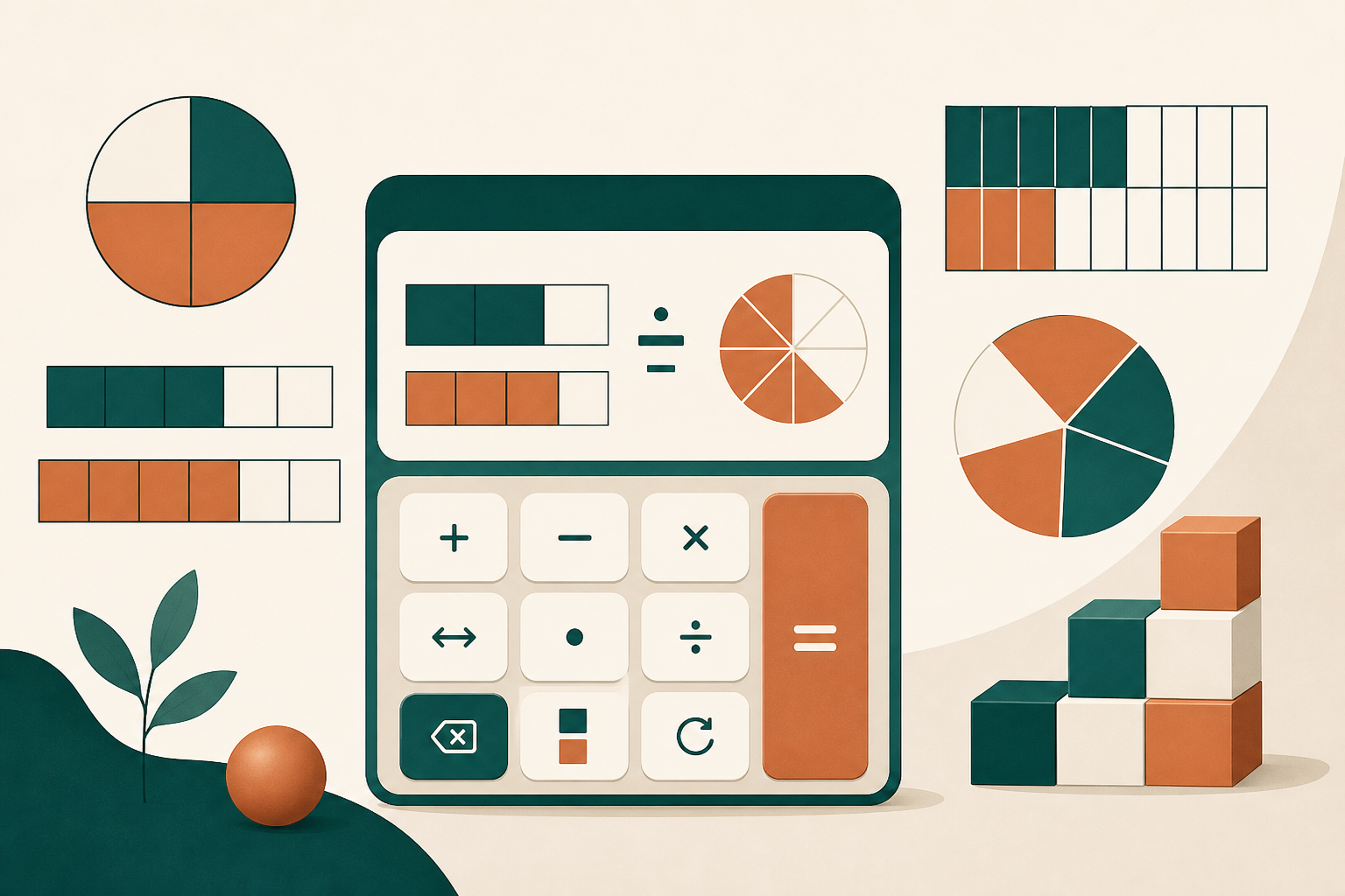 Fraction Calculator — free online tool illustration